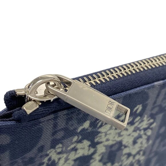 Auth DIOR/ChristianDior - 2ESCA338DDO Navy Multi Jacquard Clutch Bag - Picture 13 of 16